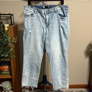 Kut-Reese high rise ankle straight jean